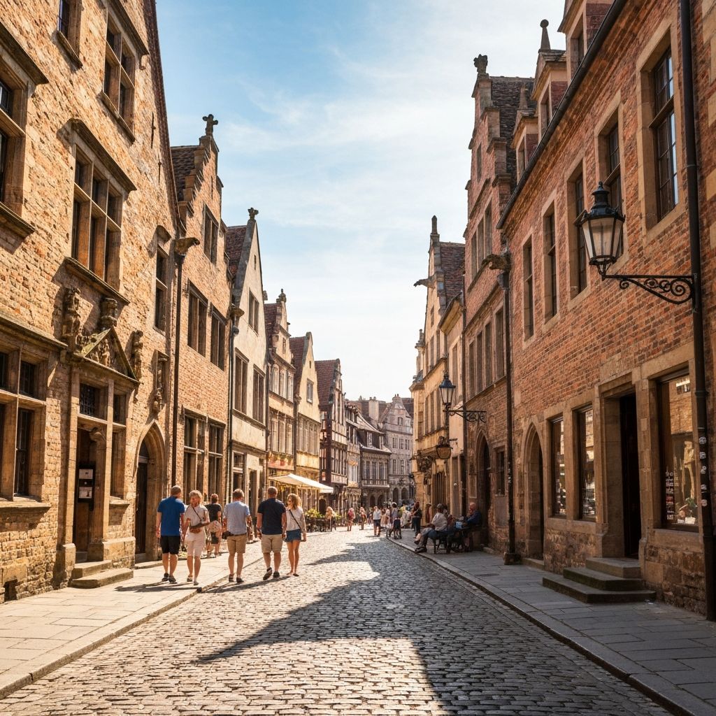 Tarihi şehir sokakları ve mimari yapılar