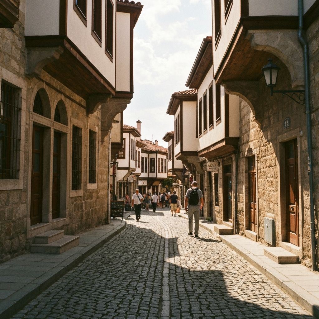 Tarihi şehir sokakları ve binalar